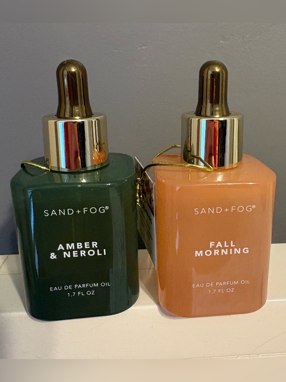 Sand + Fog Amber & Neroli and Fall morning 50ml Perfume oil dropper set
